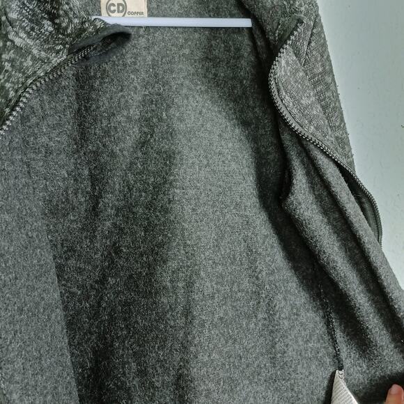 CD COPPER DENIM Boys Gray Black Full Zip Hooded Sweater Lightweight Warm, Sz 7 - Picture 6 of 10